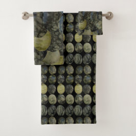 Conjunto De Toalhas Padrão Oval Banded Agate Gemstone Quatro Parte