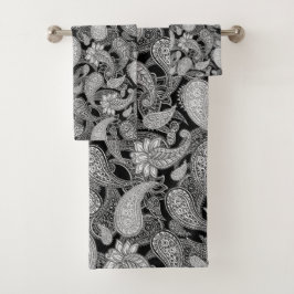 Conjunto De Toalhas Padrão Paisley