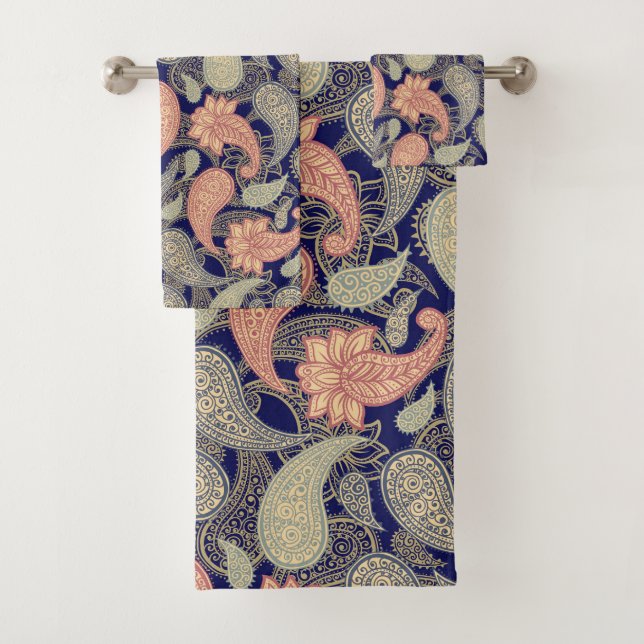 Conjunto De Toalhas Padrão Paisley (Insitu)