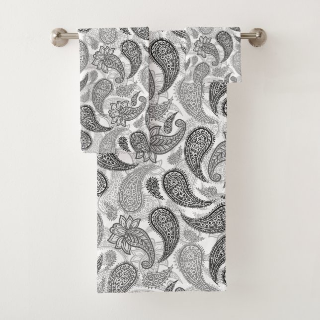 Conjunto De Toalhas Padrão Paisley  (Insitu)