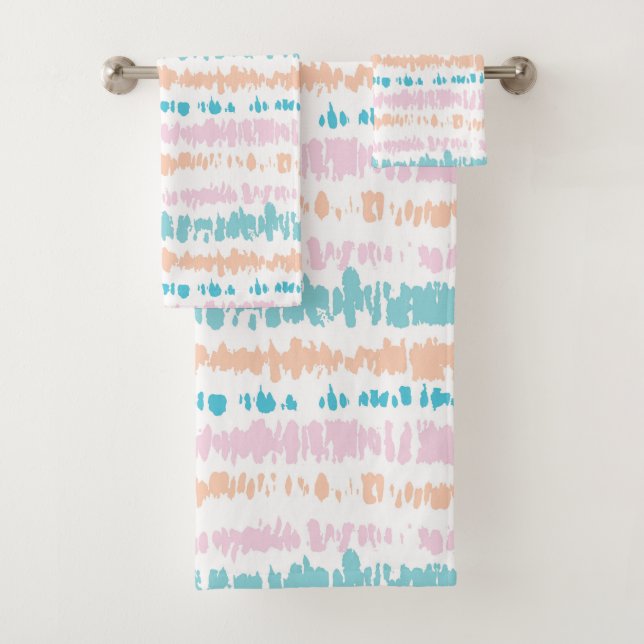 Conjunto De Toalhas Padrão Pastel Batik (Insitu)