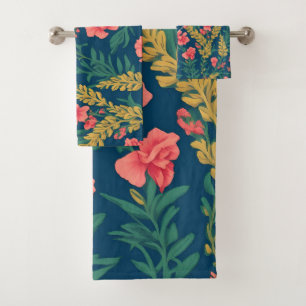 Conjunto De Toalhas Padrão Personalizado Colorido do Snapdragon Rainbo