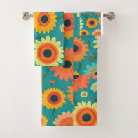 Padrão Personalizado Colorido Gerbera