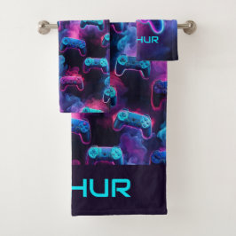 Conjunto De Toalhas Padrão Personalizado de Jogador para Meninos