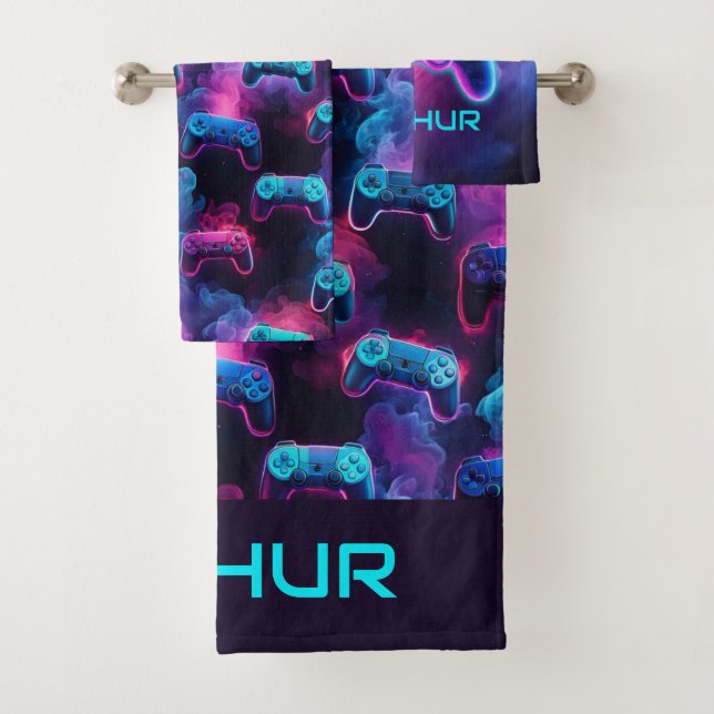 Conjunto De Toalhas Padrão Personalizado de Jogador para Meninos (Insitu)