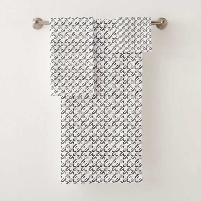 Conjunto De Toalhas Padrão preto e transparente do alto-cheiro (Insitu)
