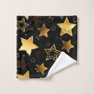 Conjunto De Toalhas Padrão sem costura com estrelas de Ouro