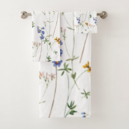 Conjunto De Toalhas Padrão Sem Costura de Amostras de Aquarela