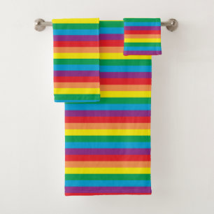 Conjunto De Toalhas Padrão Simplesmente Arco-Íris