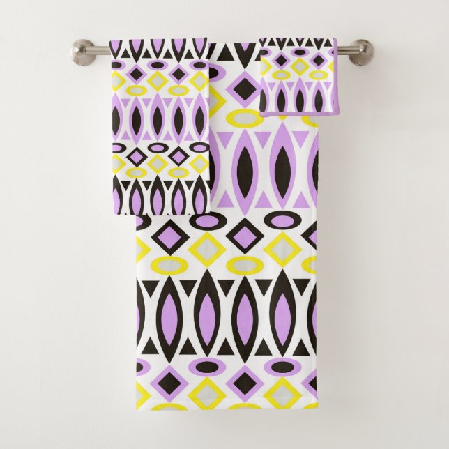 Conjunto De Toalhas Padrão tribal (Insitu)