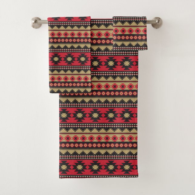 Conjunto De Toalhas Padrão Tribal (Insitu)