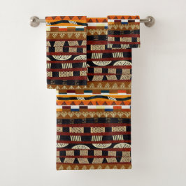 Conjunto De Toalhas Padrão Tribal Africano