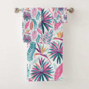 Conjunto De Toalhas Padrão tropical de Aloha impressão do Havaí