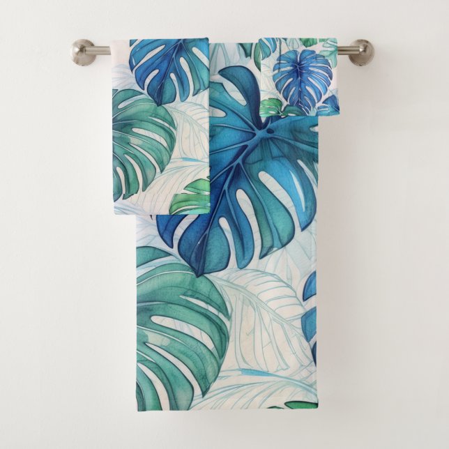 Conjunto De Toalhas Padrão tropical de Aloha impressão do Havaí (Insitu)