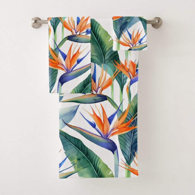 Conjunto De Toalhas Padrão tropical de Aloha impressão do Havaí (Insitu)