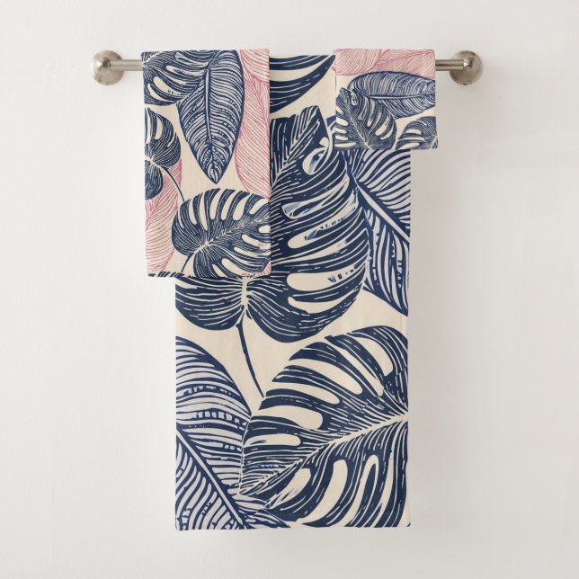 Conjunto De Toalhas Padrão tropical de Aloha impressão do Havaí (Insitu)