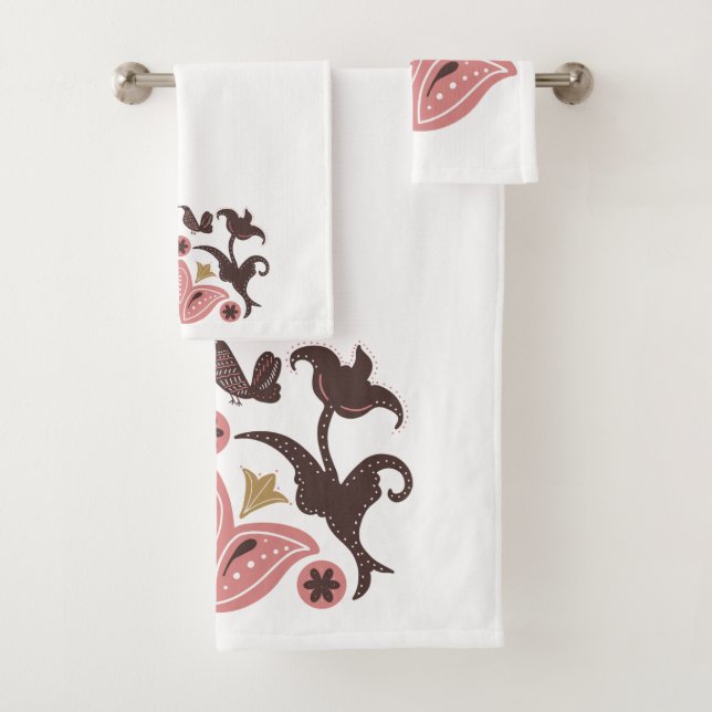 Conjunto De Toalhas Padrão Turquesa Azul e Escandinavo (Insitu)