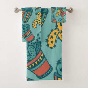 Conjunto De Toalhas Padrão vegetal