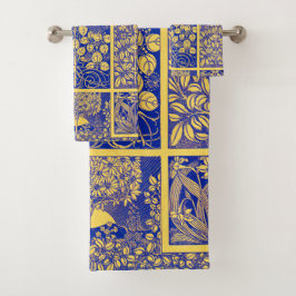 Conjunto De Toalhas Padrão Vintage Decorative Botanical Art Nouveau