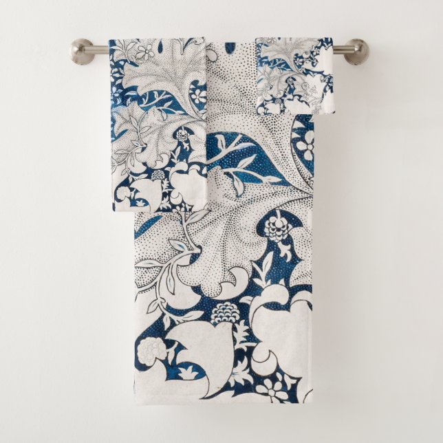 Conjunto De Toalhas Padrão Vintage William Morris (Insitu)