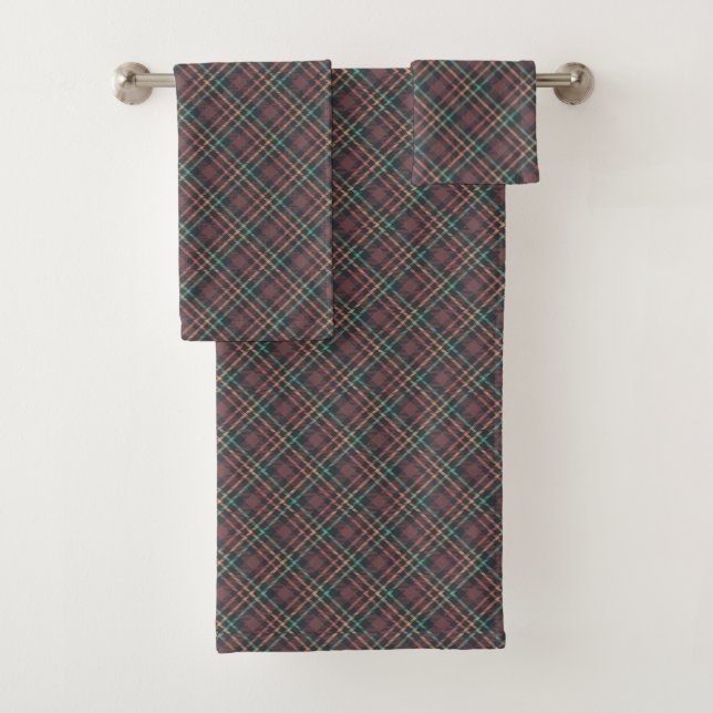 Conjunto De Toalhas Padrão Xadrez Clássico (Insitu)
