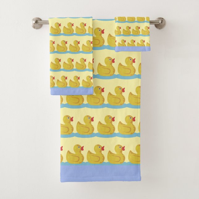 Conjunto De Toalhas Padrinho de Pato Fofo em Amarelo Claro (Insitu)