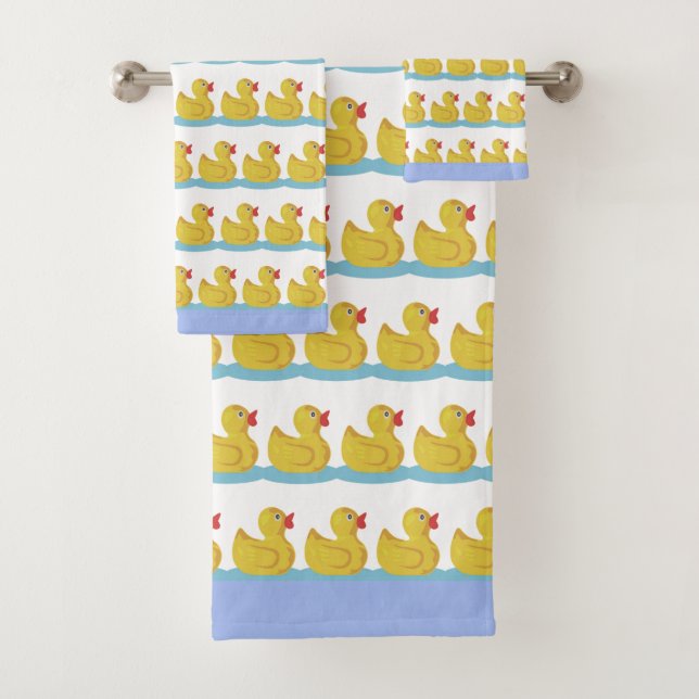 Conjunto De Toalhas Padrinho de Pato Fofo em Branco (Insitu)