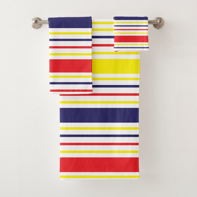 Conjunto De Toalhas Padrões Coloridos de Verão Moderno (Insitu)