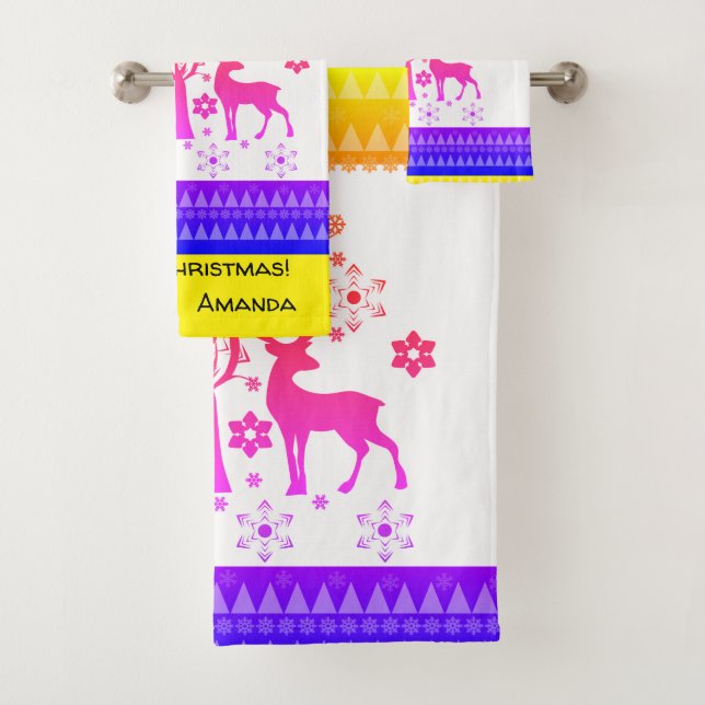 Conjunto De Toalhas Padrões de Natal (Insitu)