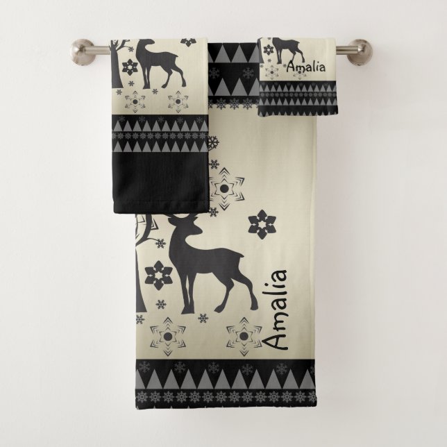 Conjunto De Toalhas Padrões de Natal (Insitu)