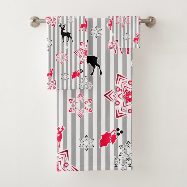 Conjunto De Toalhas Padrões de Natal (Insitu)