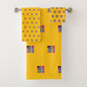 Conjunto De Toalhas Padrões Geo Decorativos