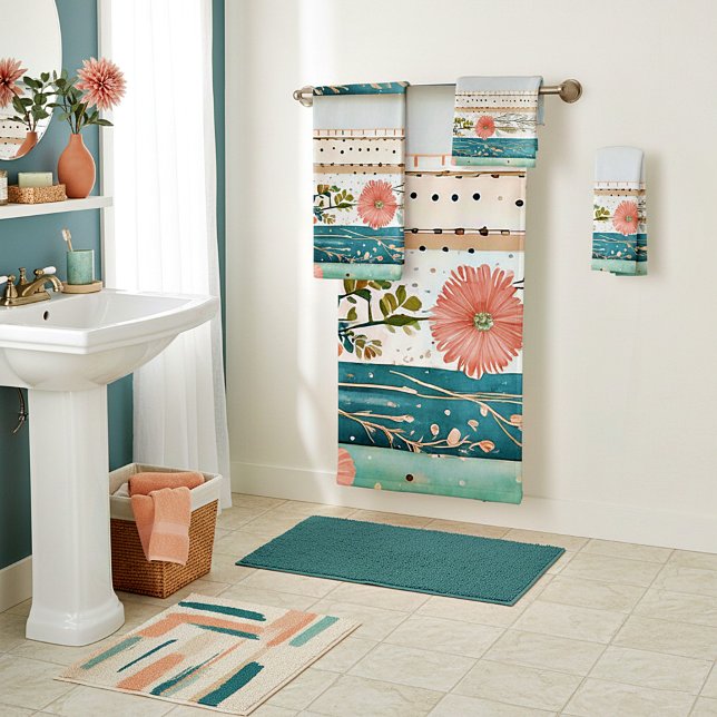 Conjunto De Toalhas padrões mistos chiques (Criador carregado)