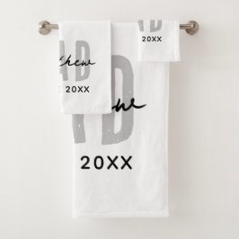 Conjunto De Toalhas Pai Desde 20XX Moderno Simples Elegante