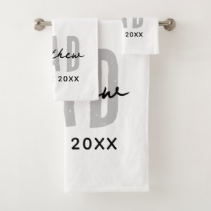 Conjunto De Toalhas Pai Desde 20XX Moderno Simples Elegante