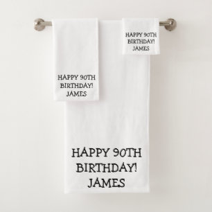 Conjunto De Toalhas Pai feliz Birthday Golfer Funny 90