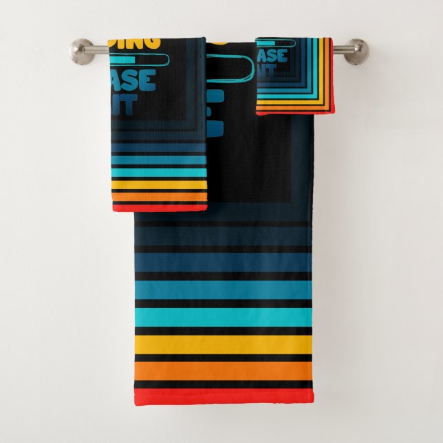 Conjunto De Toalhas Pai Piada Carregando Aguarde Design de texto (Insitu)
