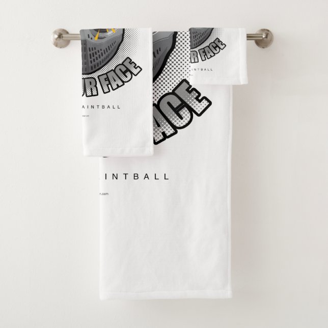 Conjunto De Toalhas Paintball no Seu Rosto (Insitu)