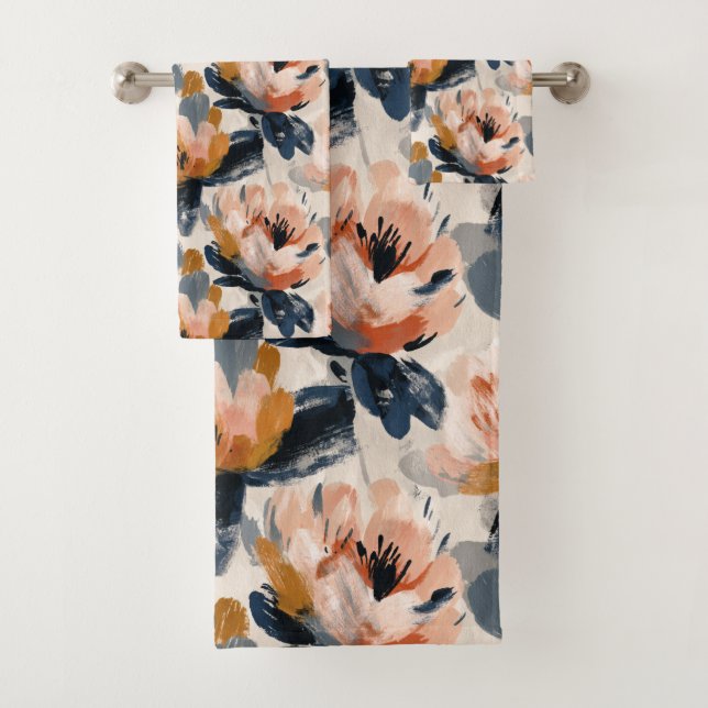 Conjunto De Toalhas Painterly Floral Botanical Towel (Insitu)