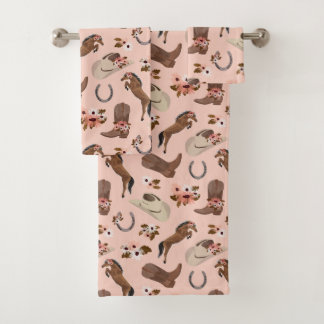 Conjunto De Toalhas País e Rosa Floral