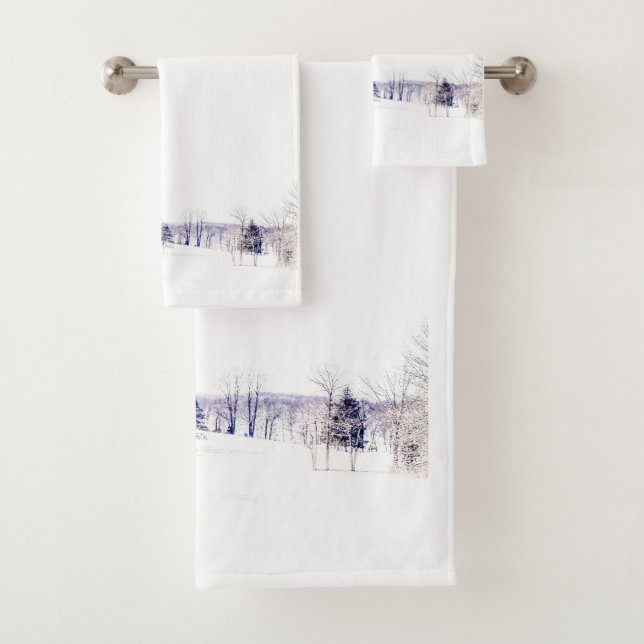 Conjunto De Toalhas Paisagem de inverno de neve (Insitu)