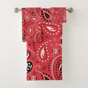 Conjunto De Toalhas paisana vermelha