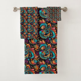 Conjunto De Toalhas Paisley Vivid Bold