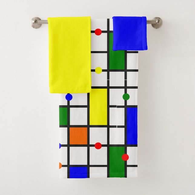 Conjunto De Toalhas Palavra Cruzada Colorida (Insitu)