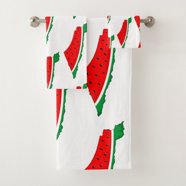 Conjunto De Toalhas Palestina - Mapa Watermelon - Símbolo da liberdade (Insitu)