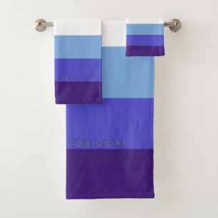 Conjunto De Toalhas Paleta da bandeira de homens gays inclusiva trans