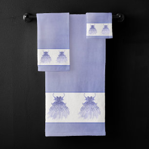 Conjunto De Toalhas Palhaço de Lavanda Wing   Sheen Roxo Iridescente