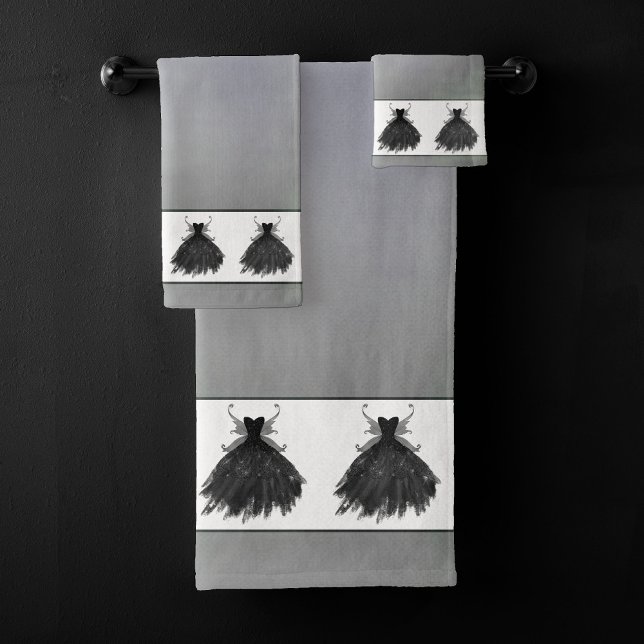 Conjunto De Toalhas Palhaço preto de fada gótica | Gótico Vampiro Glam (Criador carregado)