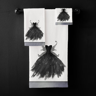 Conjunto De Toalhas Palhaço preto de fada gótica Gótico Vampiro Glam