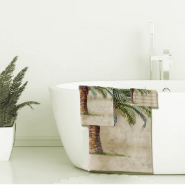 Conjunto De Toalhas Palm Date Tree Vintage Tropical Summer Elegante